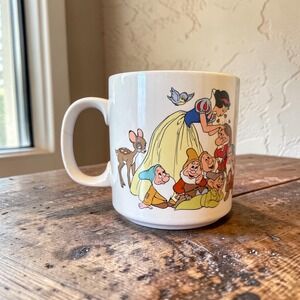 Vintage Disney Snow White and the Seven Dwarfs Applause Mug 1980s Ceramic Coffee